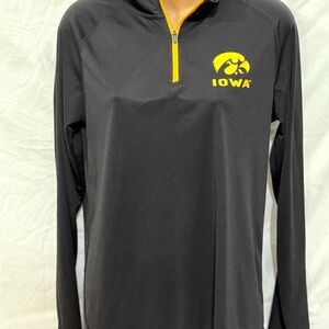 Iowa Black and Gold Quarter-Zip Pullover